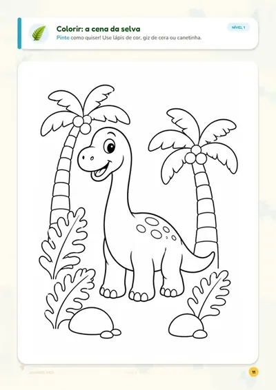 Atividade: colorir selva