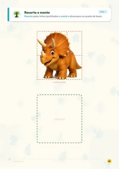 Atividade: recorte triceratops