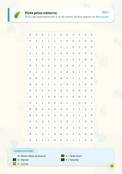 Atividade: pinte numeros