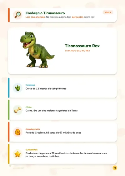 Atividade: ficha tiranossauro