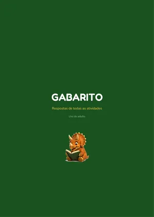 Capa do gabarito com todas as respostas
