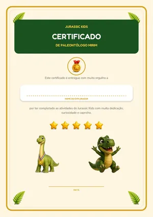 Certificado de Paleontólogo Mirim